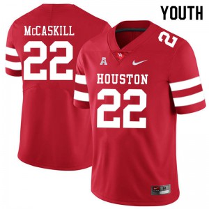 Youth Houston Cougars #22 Alton McCaskill Red Official Jerseys 774550-824