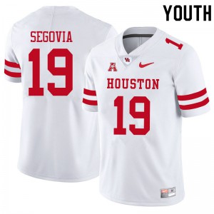 Youth Houston Cougars #19 Andrew Segovia White Player Jerseys 699370-878