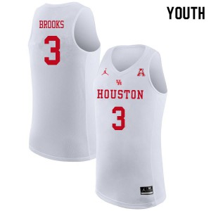 Youth UH Cougars #3 Armoni Brooks White Jordan Brand NCAA Jersey 543867-399
