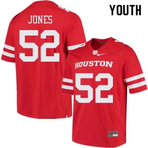 Youth Houston #52 Braylon Jones Red High School Jerseys 754133-953