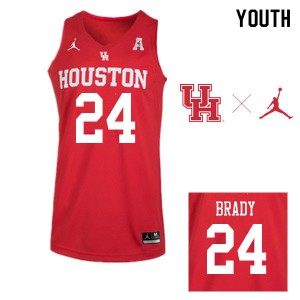 Youth Houston #24 Breaon Brady Red Jordan Brand Player Jersey 595868-255