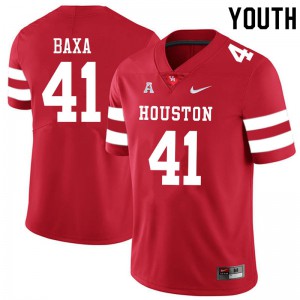 Youth University of Houston #41 Bubba Baxa Red Alumni Jersey 423032-571