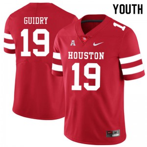 Youth Houston #19 C.J. Guidry Red Player Jerseys 877201-891