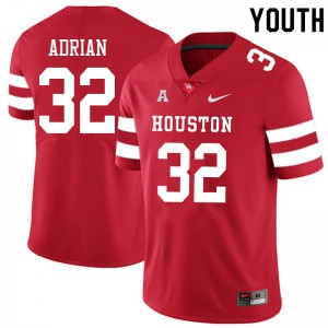 Youth Houston #32 Canen Adrian Red Player Jerseys 785306-483