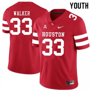 Youth Cougars #33 Cash Walker Red Stitch Jerseys 839489-703