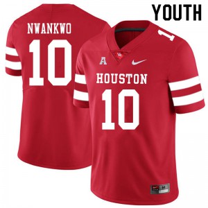 Youth Cougars #10 Chidozie Nwankwo Red High School Jerseys 621649-893