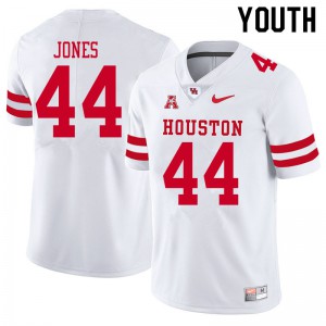 Youth Houston #44 D'Anthony Jones White Official Jersey 123045-184