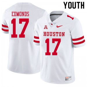 Youth University of Houston #17 Darius Edmonds White Official Jerseys 753231-352