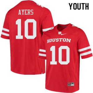Youth Houston Cougars #10 Demarcus Ayers Red High School Jerseys 389833-828
