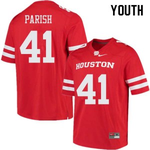 Youth Houston #41 Derek Parish Red High School Jerseys 877875-532