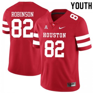 Youth UH Cougars #82 Dylan Robinson Red High School Jerseys 875933-570