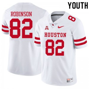 Youth University of Houston #82 Dylan Robinson White Stitch Jerseys 358485-333