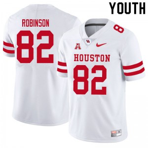 Youth Houston #83 Dylan Robinson White Embroidery Jersey 871545-388