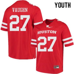 Youth Houston #27 Garrison Vaughn Red Stitch Jerseys 417832-587