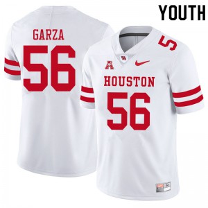 Youth UH Cougars #56 Jacob Garza White University Jersey 895701-366