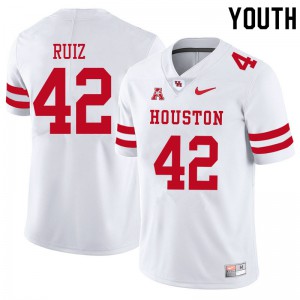 Youth University of Houston #42 Jake Ruiz White Alumni Jerseys 660257-962