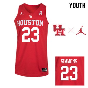 Youth Houston #23 Jonathon Simmons Red Jordan Brand Official Jerseys 798047-598
