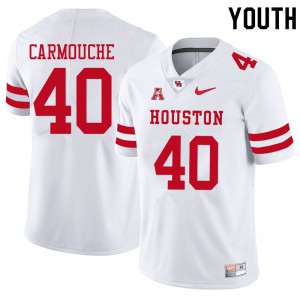 Youth Cougars #40 Jordan Carmouche White NCAA Jerseys 765727-613