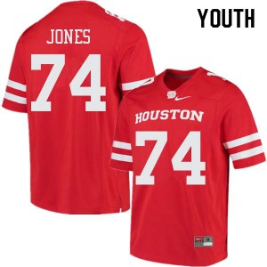 Youth University of Houston #74 Josh Jones Red Alumni Jersey 404674-280