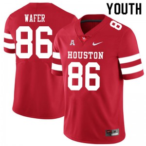 Youth UH Cougars #86 Khiyon Wafer Red NCAA Jerseys 893629-562