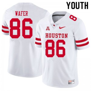 Youth UH Cougars #86 Khiyon Wafer White Stitch Jersey 622399-784