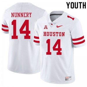 Youth Houston #14 Mannie Nunnery White Player Jerseys 443846-480