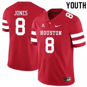Youth UH Cougars #8 Marcus Jones Red University Jersey 497288-593