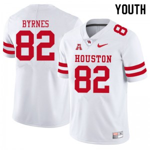 Youth UH Cougars #82 Matt Byrnes White Stitched Jersey 435360-366