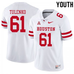Youth Houston #61 Michael Tulenko White College Jerseys 543041-296