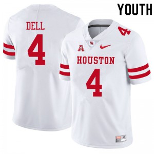 Youth Houston #4 Nathaniel Dell White College Jersey 242845-169