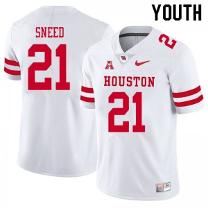 Youth Cougars #21 Stacy Sneed White Player Jerseys 121152-245