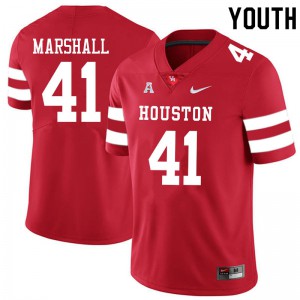 Youth Houston #41 T.J. Marshall Red Alumni Jerseys 478639-825