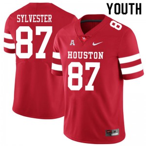 Youth Houston Cougars #87 Trevonte Sylvester Red University Jersey 498288-732