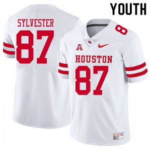 Youth Cougars #87 Trevonte Sylvester White NCAA Jerseys 416796-278