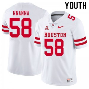 Youth UH Cougars #58 Ugonna Nnanna White Stitch Jersey 489730-875