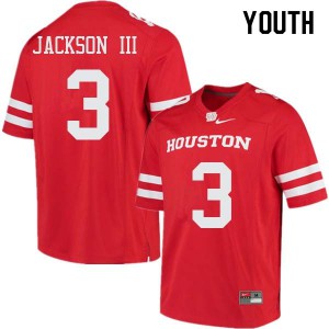 Youth Houston #3 William Jackson III Red Player Jersey 531909-865